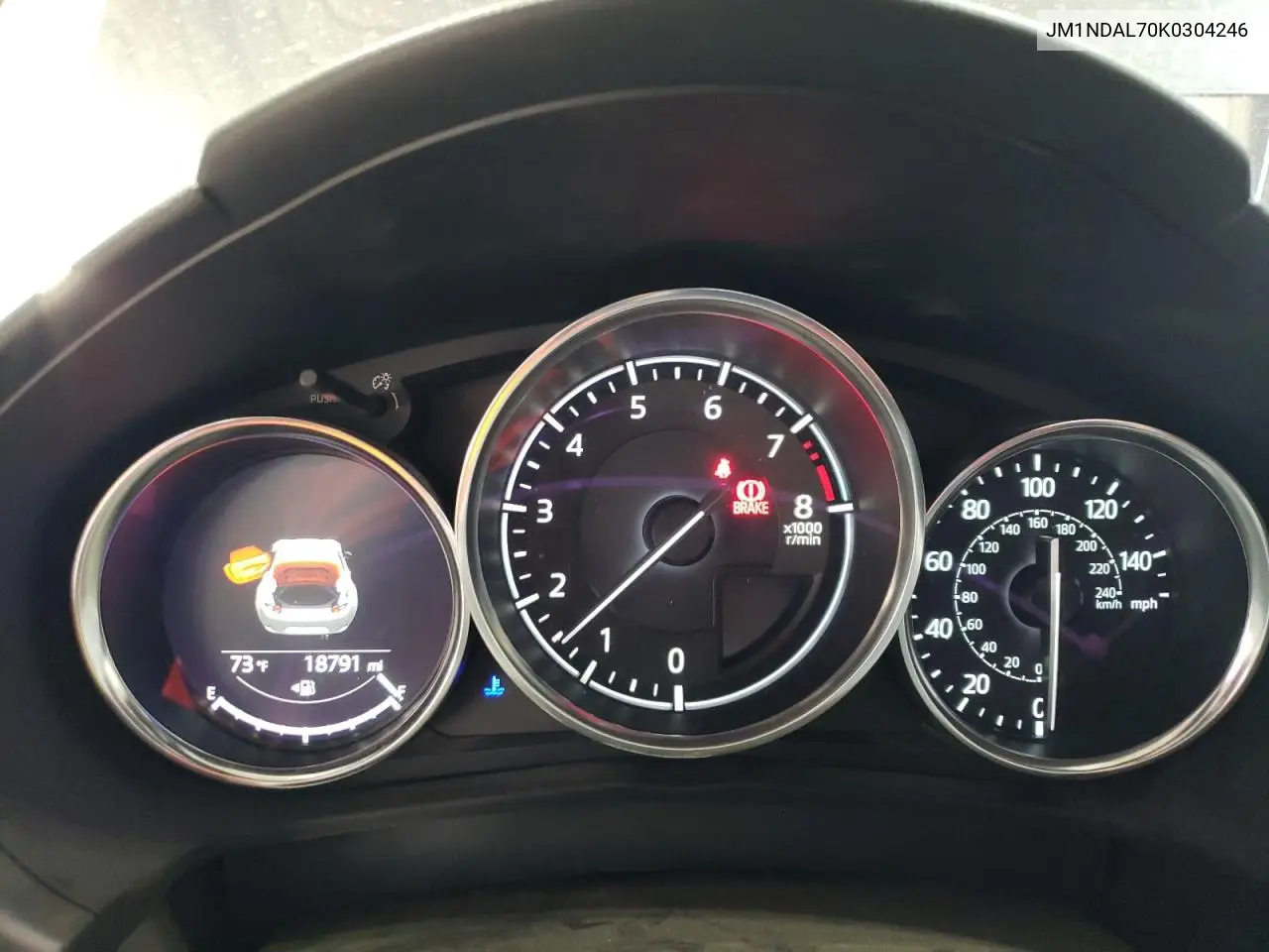 2019 Mazda Mx-5 Miata Club VIN: JM1NDAL70K0304246 Lot: 55688975