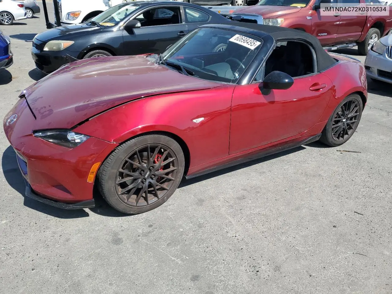 2019 Mazda Mx-5 Miata Club VIN: JM1NDAC72K0310534 Lot: 60698495