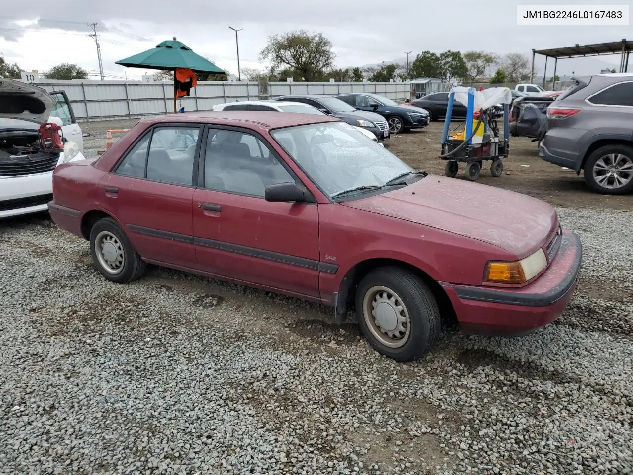 1990 Mazda Protege Se VIN: JM1BG2246L0167483 Lot: 48603295