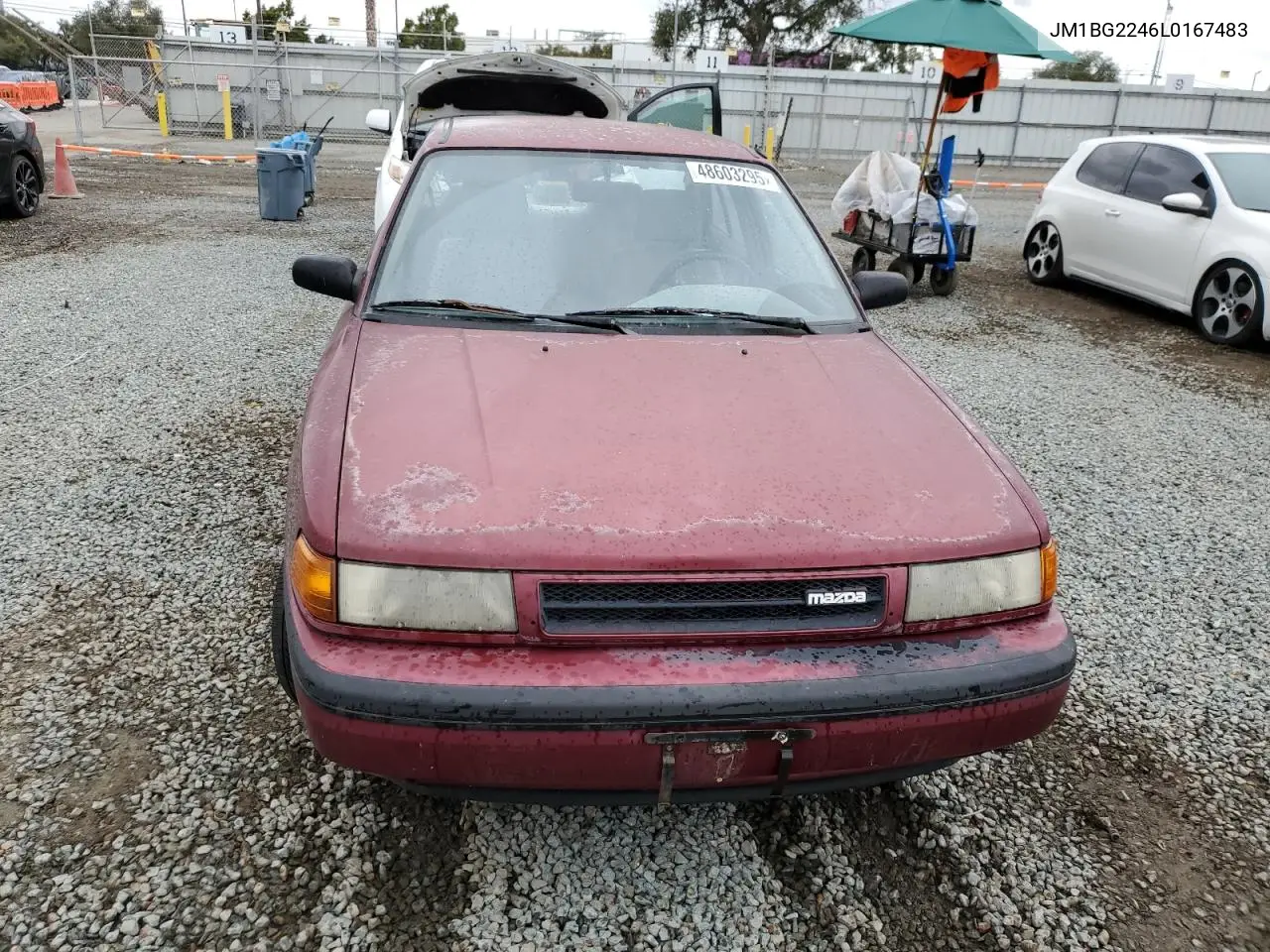1990 Mazda Protege Se VIN: JM1BG2246L0167483 Lot: 48603295