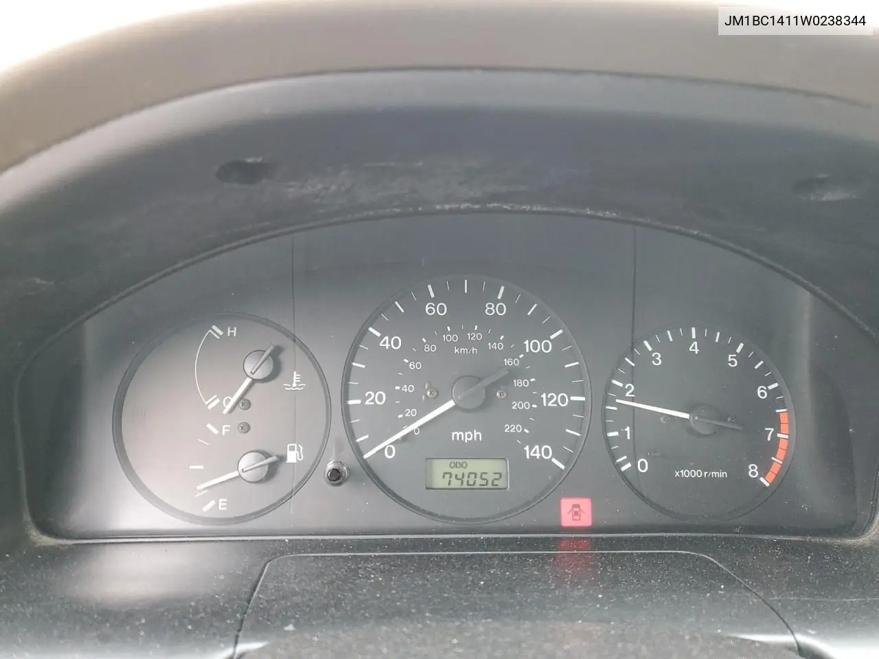 1998 Mazda Protege Dx VIN: JM1BC1411W0238344 Lot: 53330465