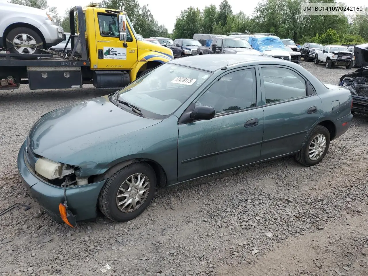 1998 Mazda Protege Dx VIN: JM1BC1410W0242160 Lot: 62419175