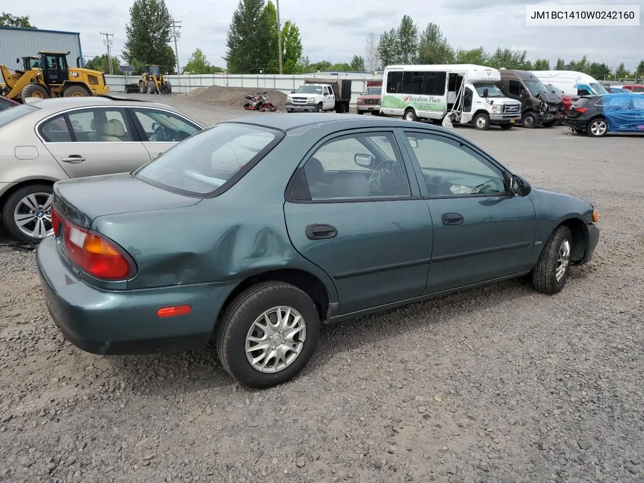 1998 Mazda Protege Dx VIN: JM1BC1410W0242160 Lot: 62419175