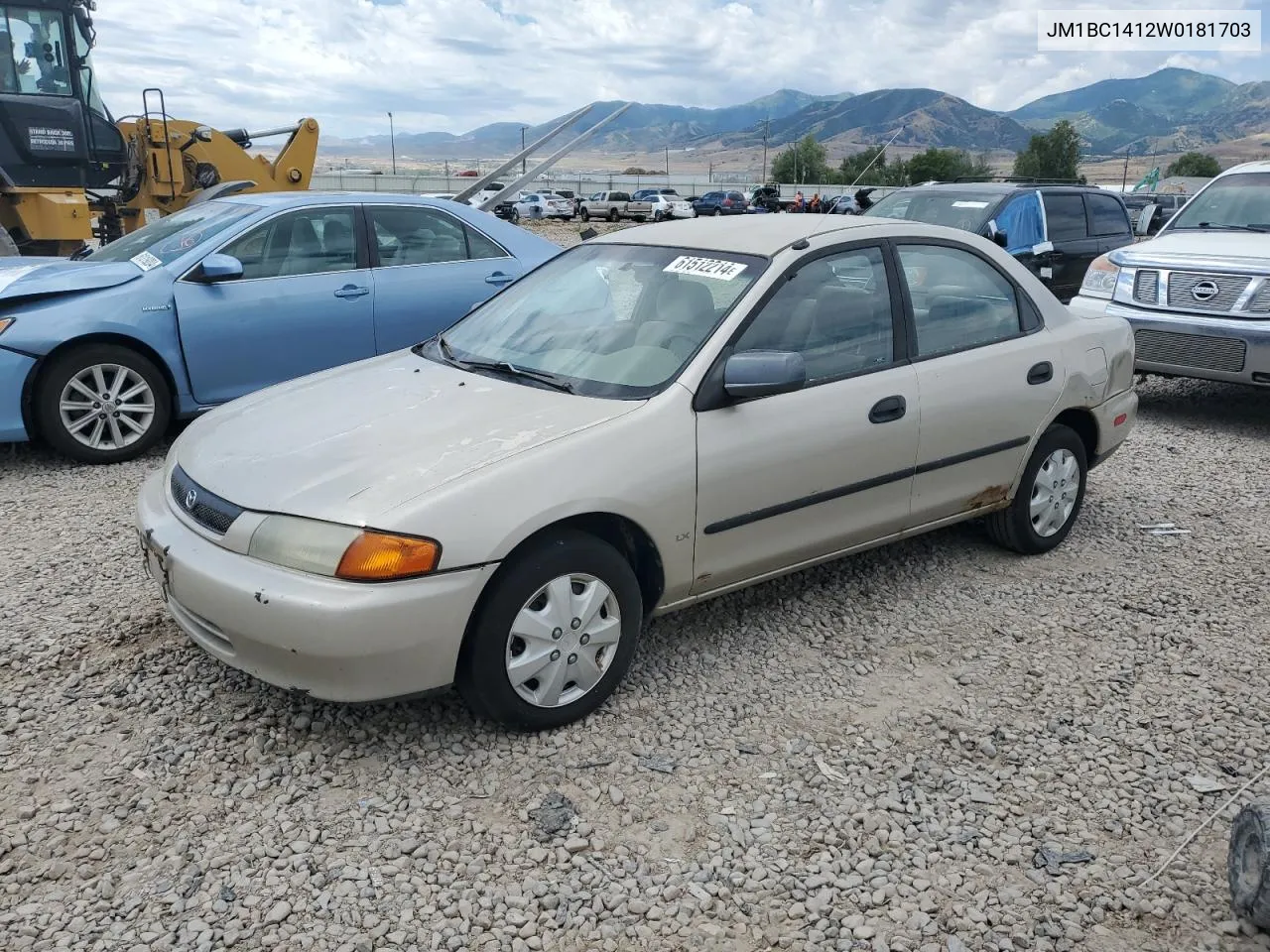 1998 Mazda Protege Dx VIN: JM1BC1412W0181703 Lot: 84111754