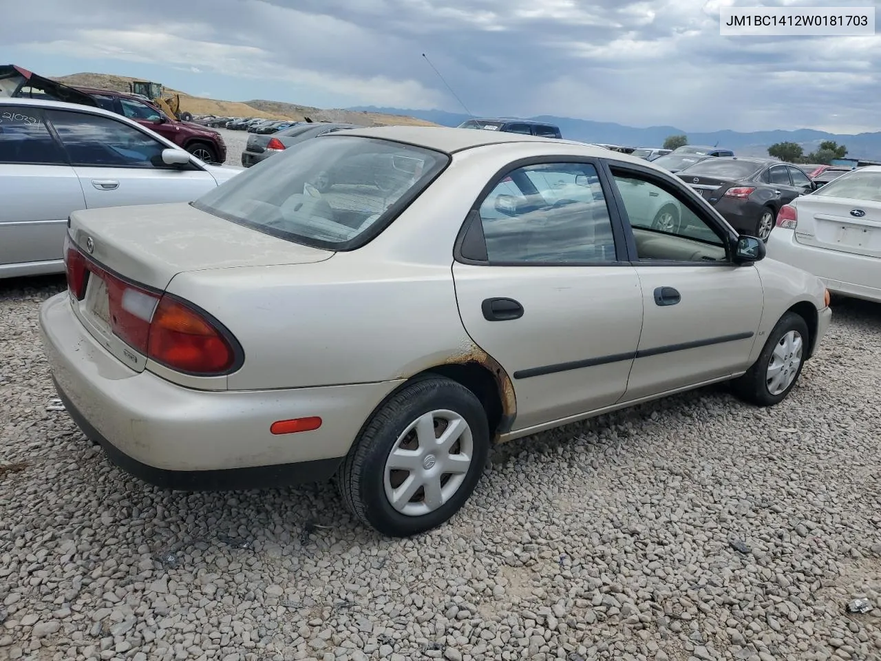 1998 Mazda Protege Dx VIN: JM1BC1412W0181703 Lot: 84111754