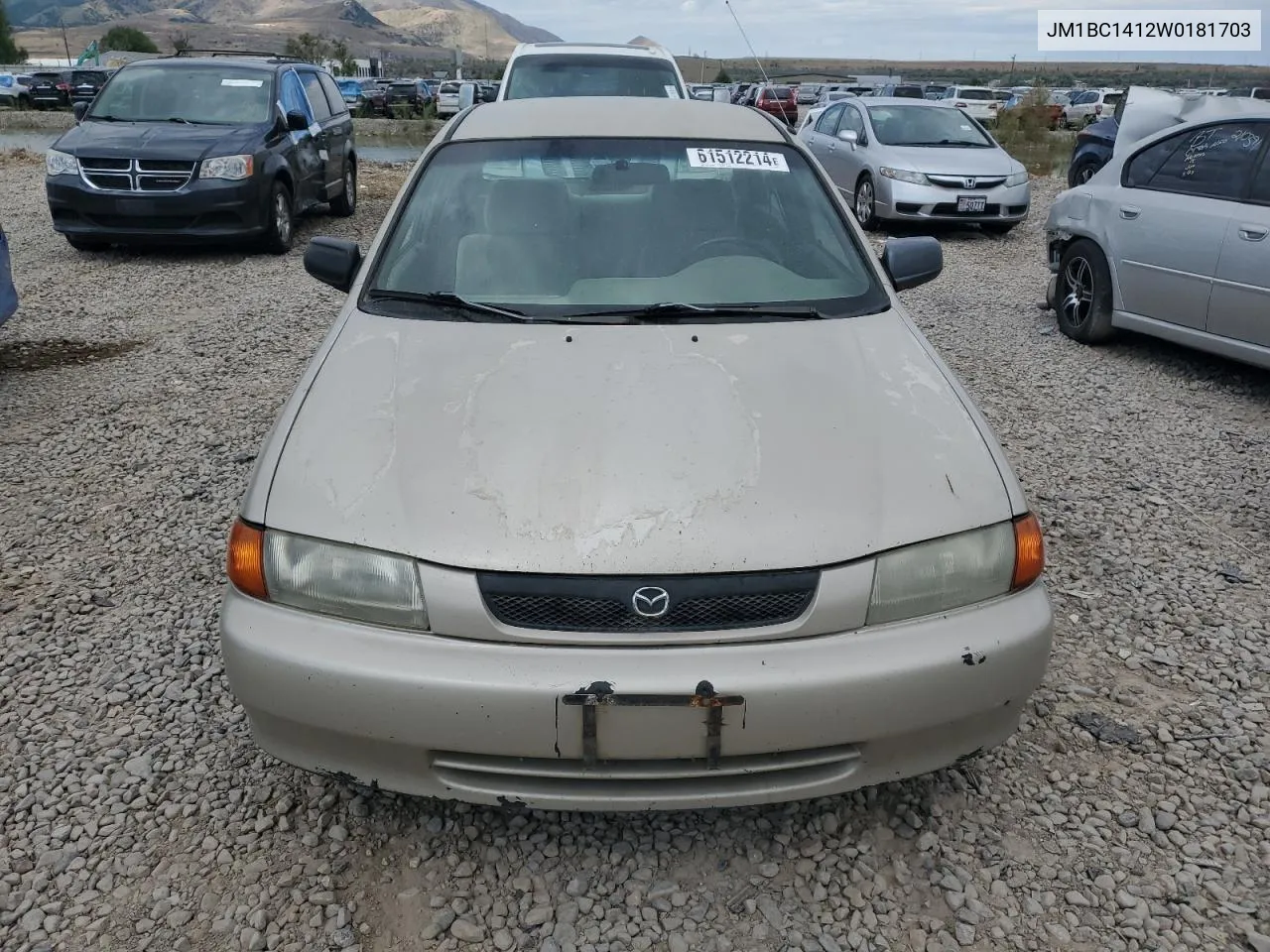 1998 Mazda Protege Dx VIN: JM1BC1412W0181703 Lot: 84111754