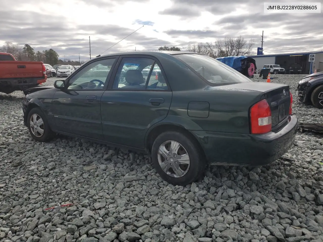 2000 Mazda Protege Dx VIN: JM1BJ2228Y0288605 Lot: 47955035