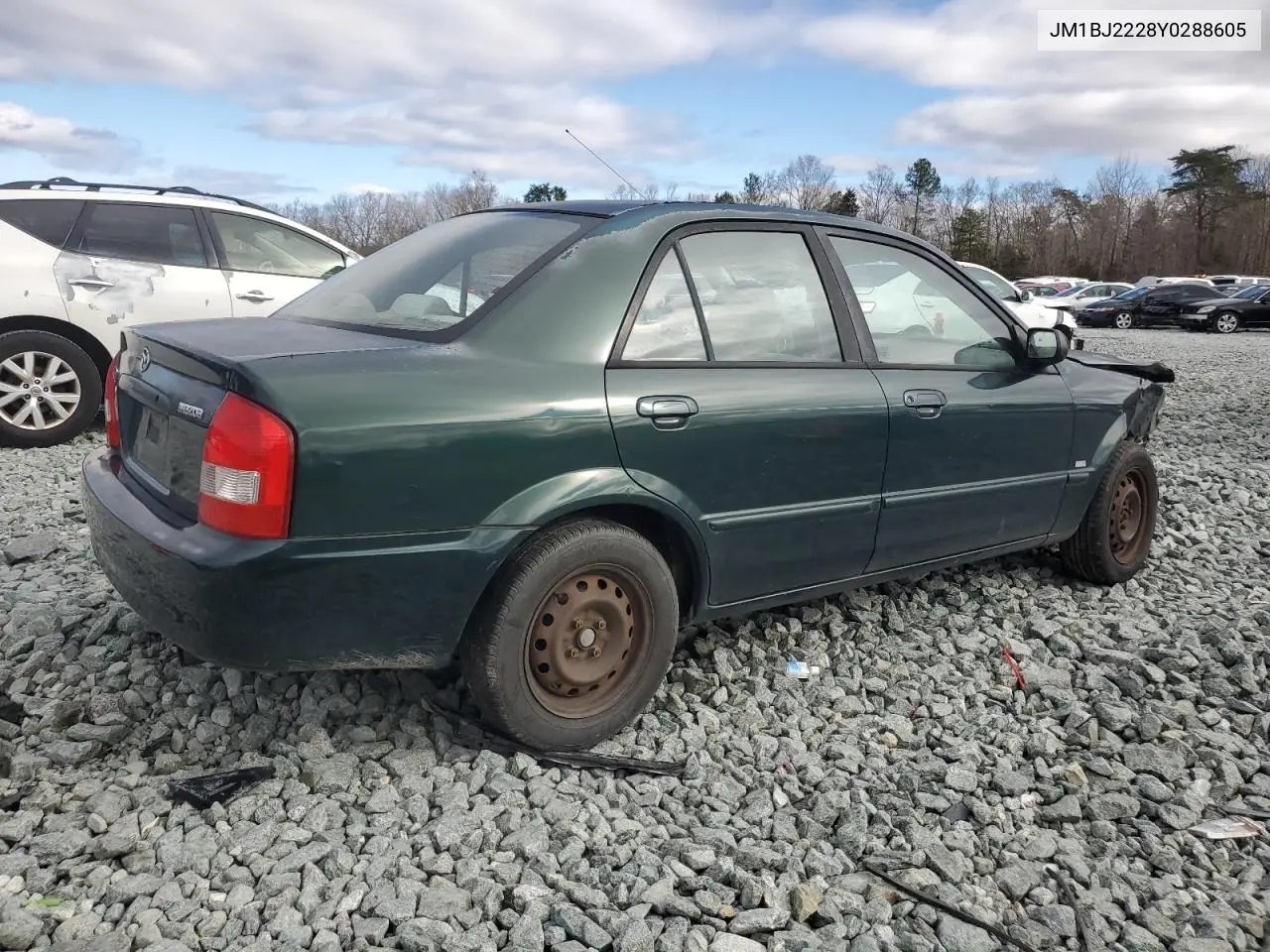 2000 Mazda Protege Dx VIN: JM1BJ2228Y0288605 Lot: 47955035