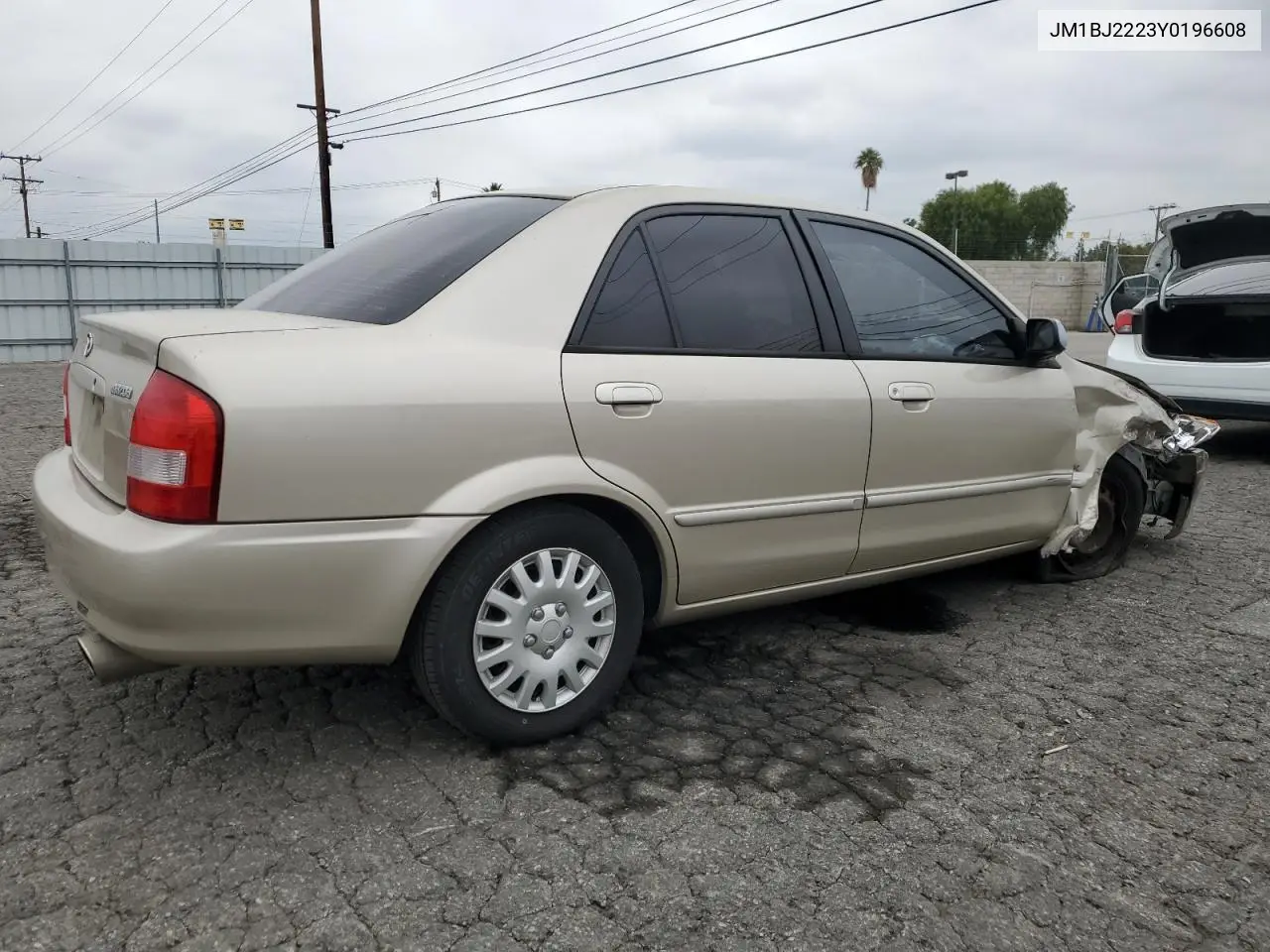 2000 Mazda Protege Dx VIN: JM1BJ2223Y0196608 Lot: 55479625