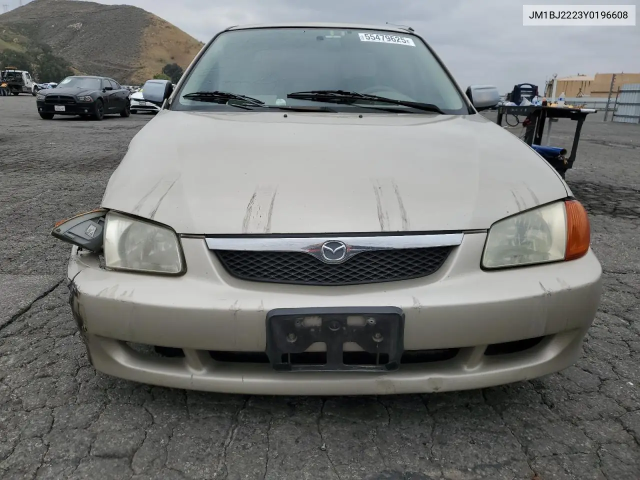 2000 Mazda Protege Dx VIN: JM1BJ2223Y0196608 Lot: 55479625