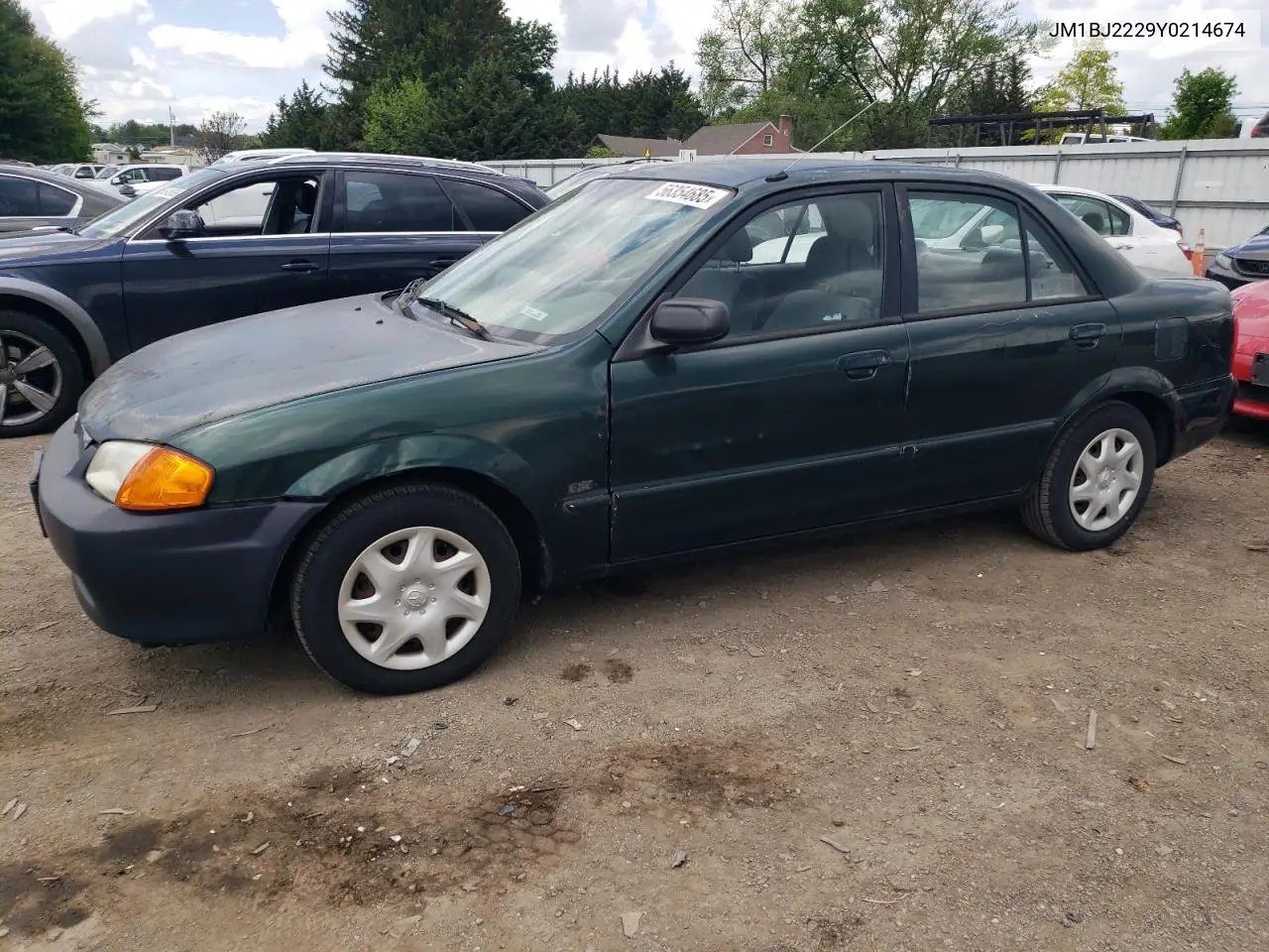 2000 Mazda Protege Dx VIN: JM1BJ2229Y0214674 Lot: 56354685