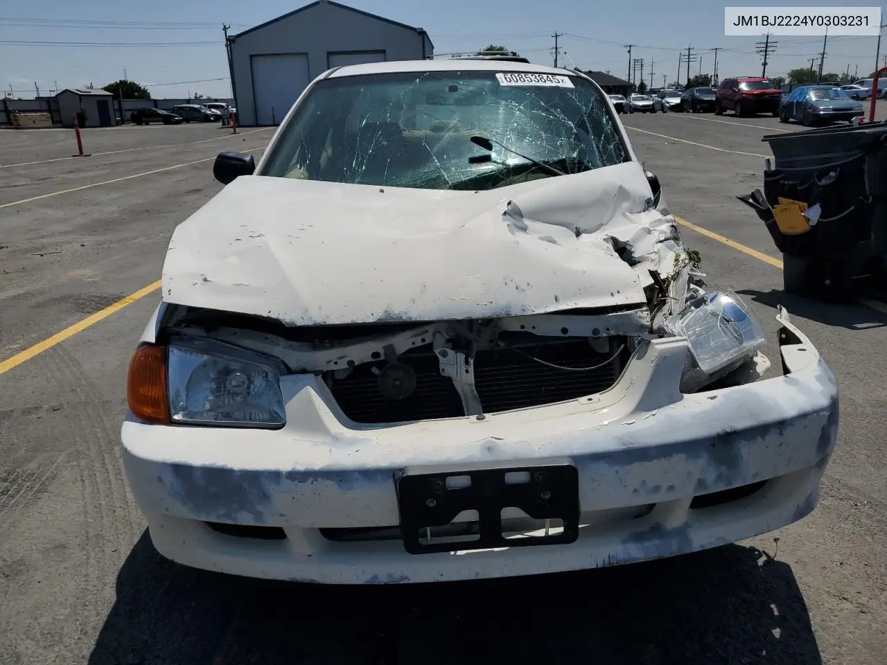 2000 Mazda Protege Dx VIN: JM1BJ2224Y0303231 Lot: 60853845