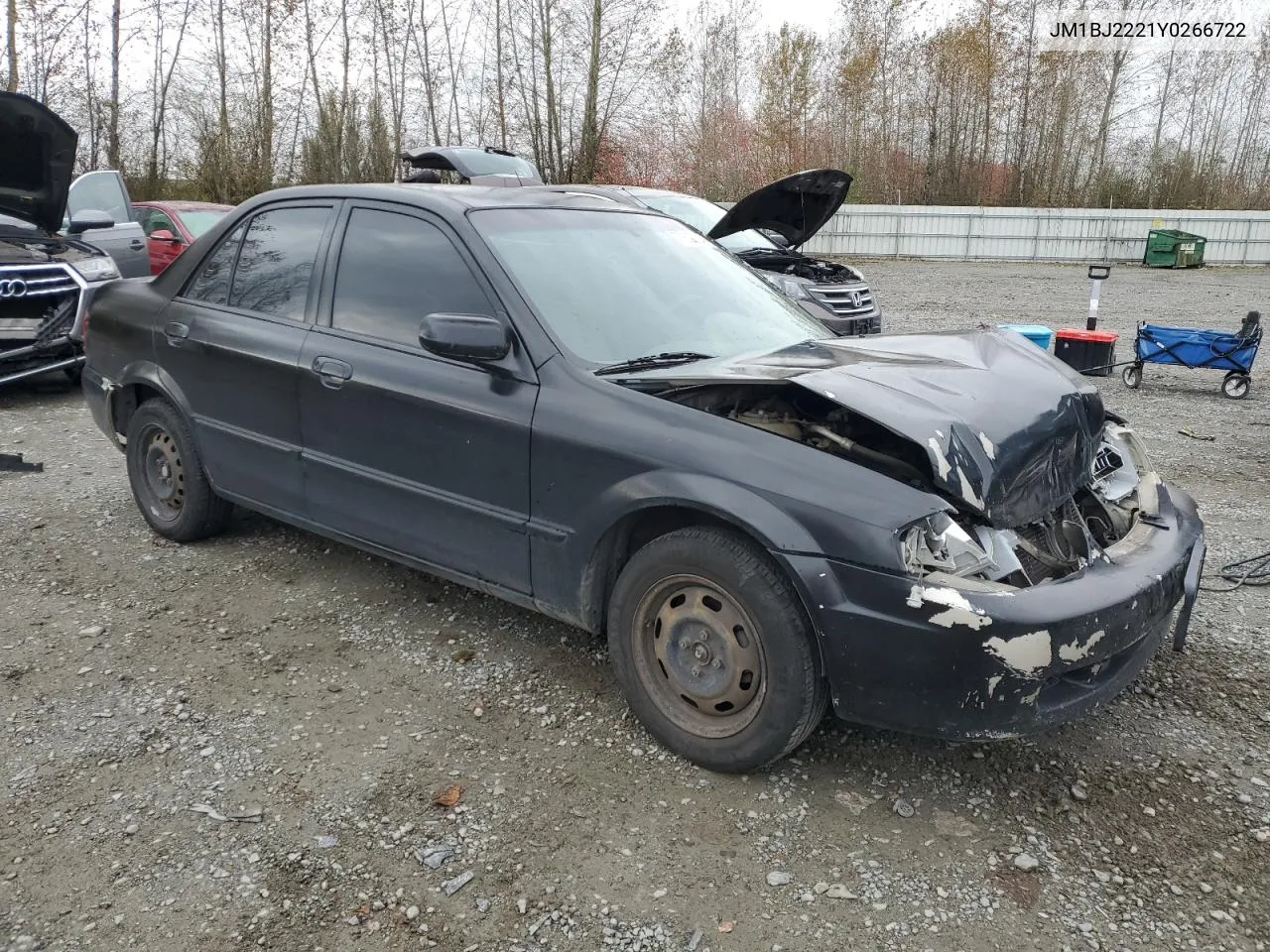 2000 Mazda Protege Dx VIN: JM1BJ2221Y0266722 Lot: 77600224