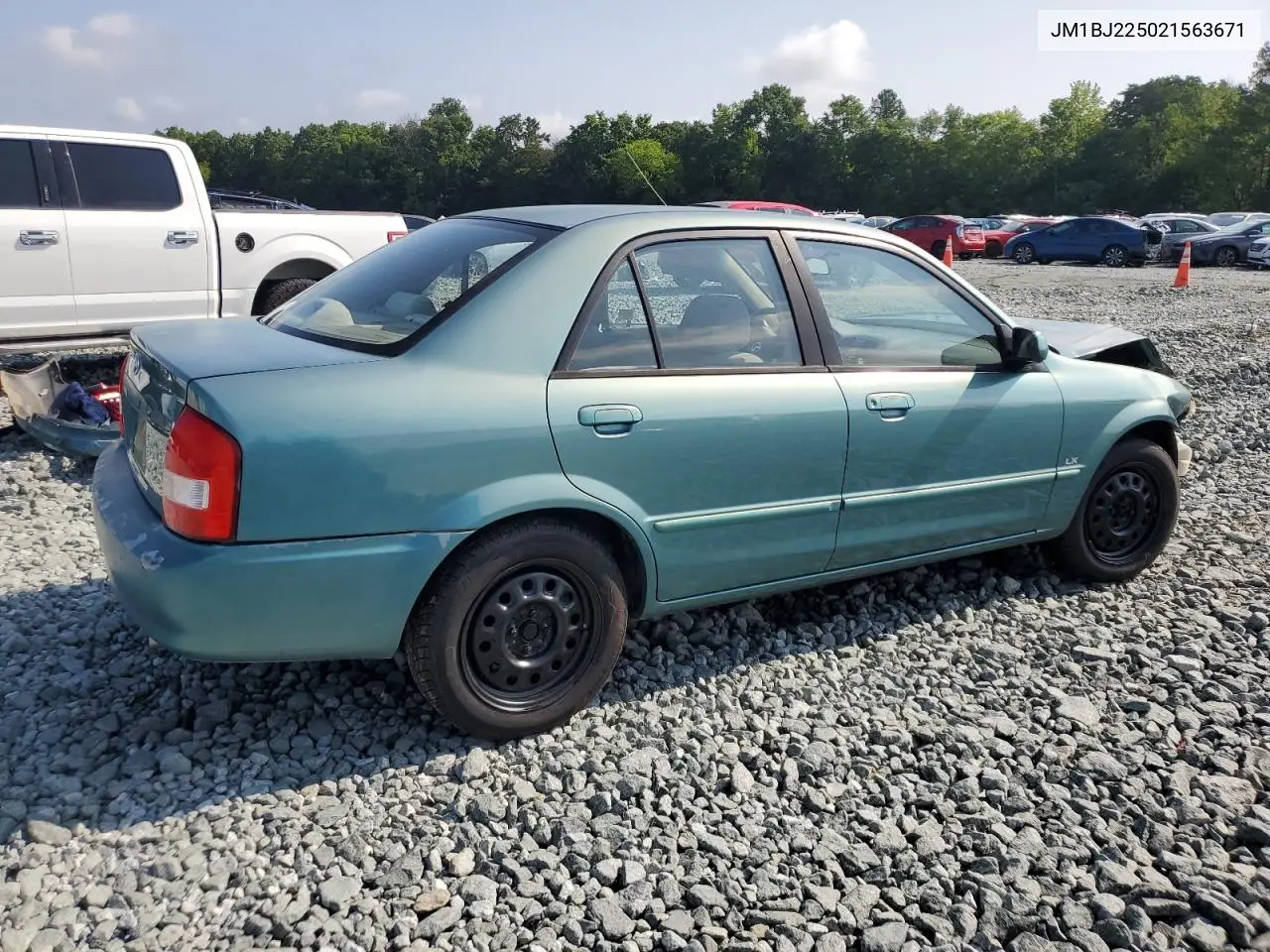 2002 Mazda Protege Dx VIN: JM1BJ225021563671 Lot: 59188855
