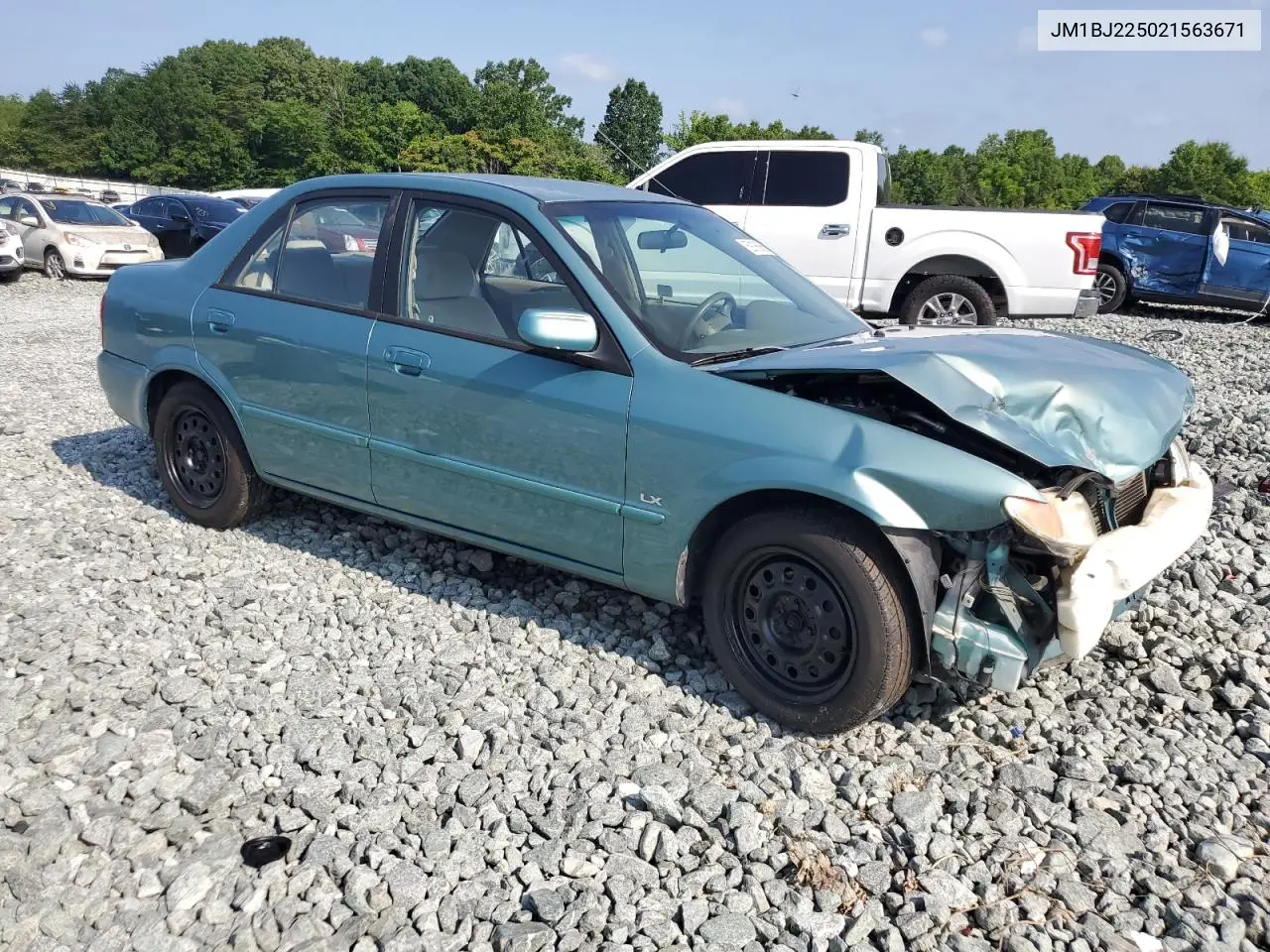 2002 Mazda Protege Dx VIN: JM1BJ225021563671 Lot: 59188855