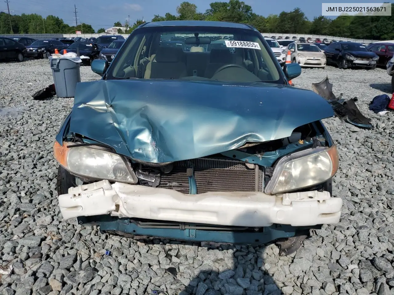2002 Mazda Protege Dx VIN: JM1BJ225021563671 Lot: 59188855
