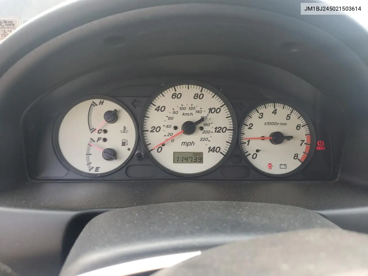 2002 Mazda Protege Pr5 VIN: JM1BJ245021503614 Lot: 59864175