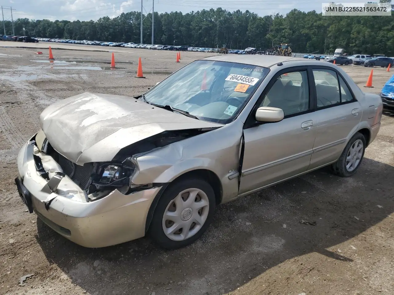 2002 Mazda Protege Dx VIN: JM1BJ225521563472 Lot: 60434555