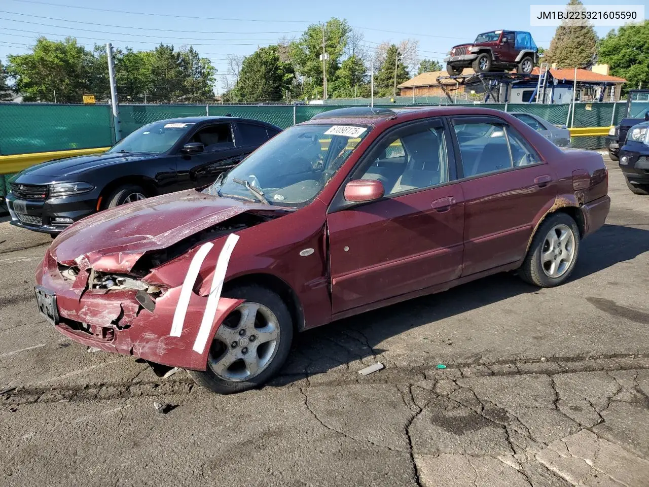 2002 Mazda Protege Dx VIN: JM1BJ225321605590 Lot: 61098175