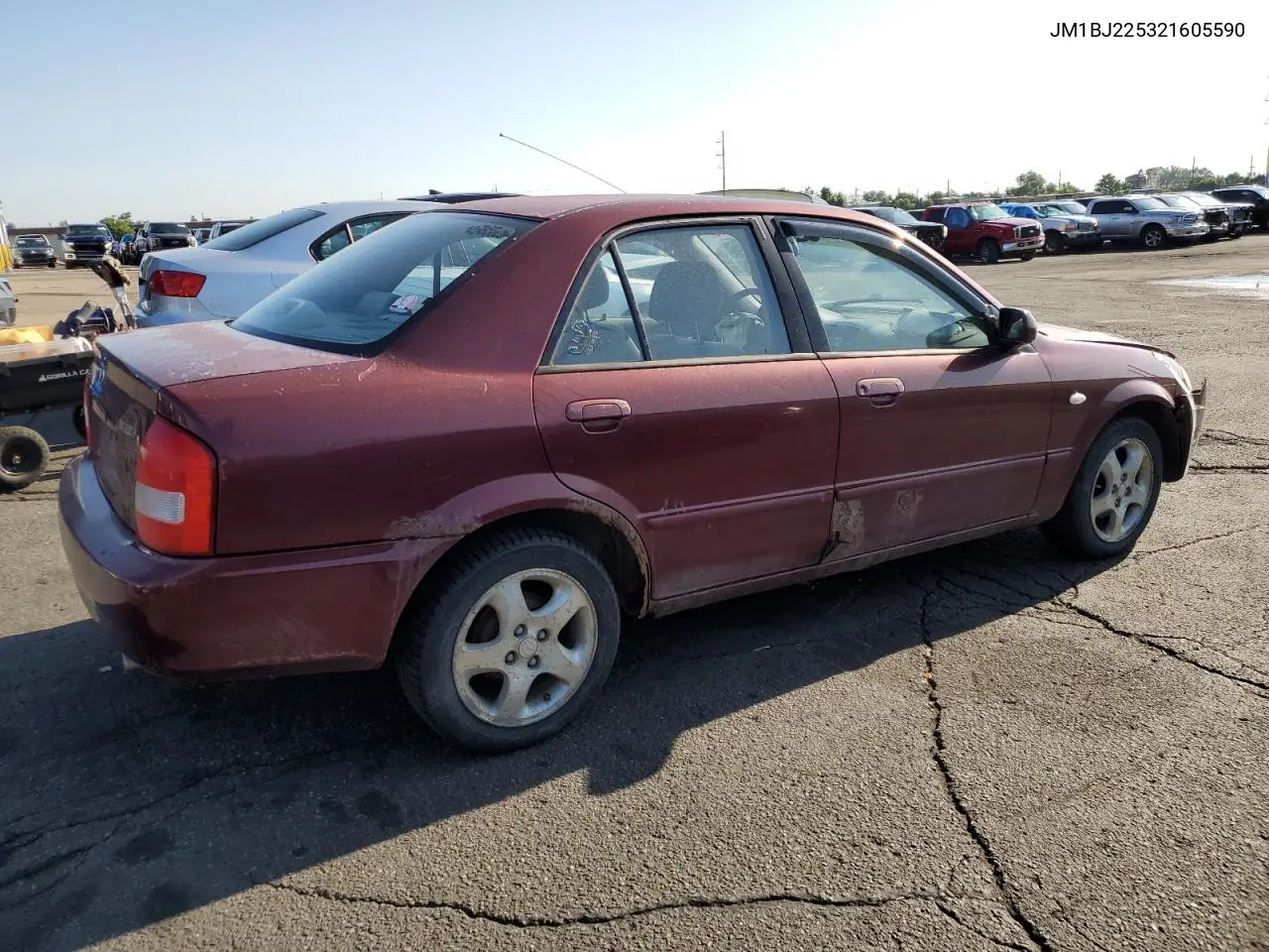 2002 Mazda Protege Dx VIN: JM1BJ225321605590 Lot: 61098175