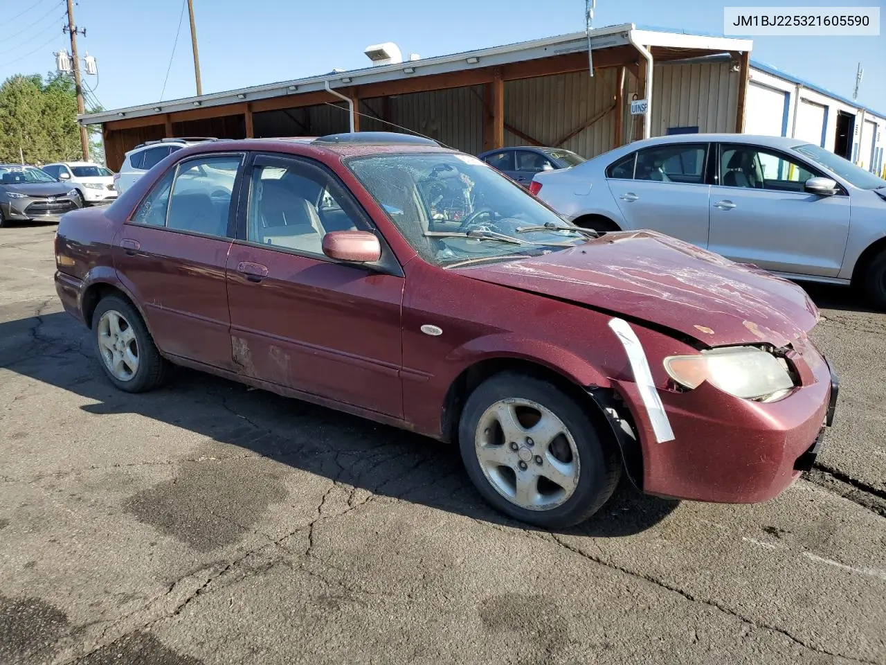 2002 Mazda Protege Dx VIN: JM1BJ225321605590 Lot: 61098175