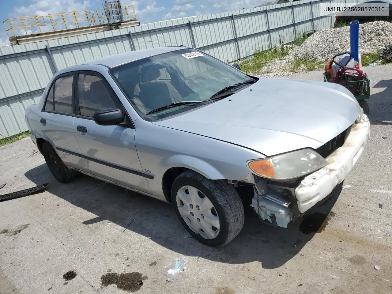 2002 Mazda Protege Dx VIN: JM1BJ225620570310 Lot: 63642115