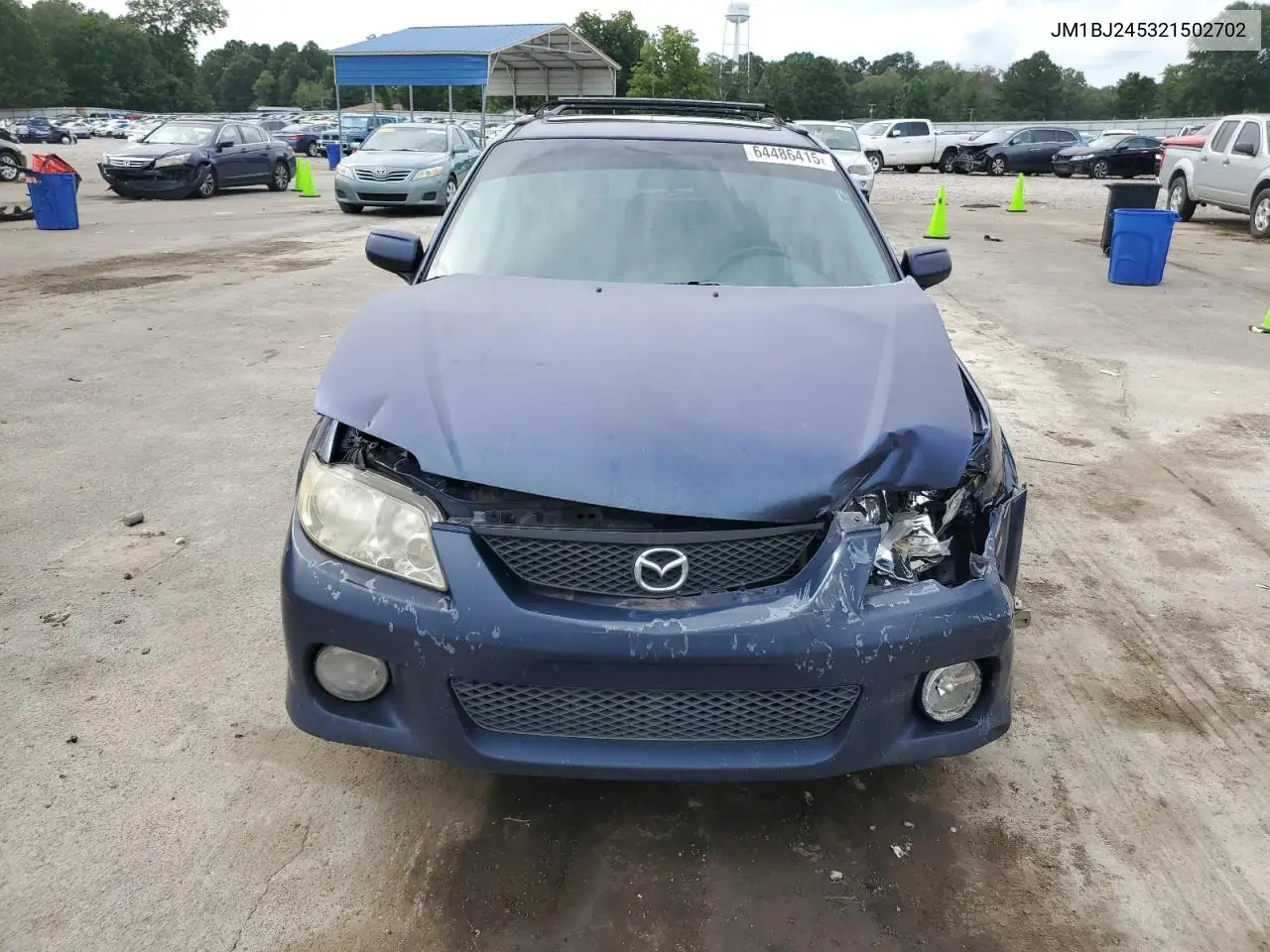 2002 Mazda Protege Pr5 VIN: JM1BJ245321502702 Lot: 64486415