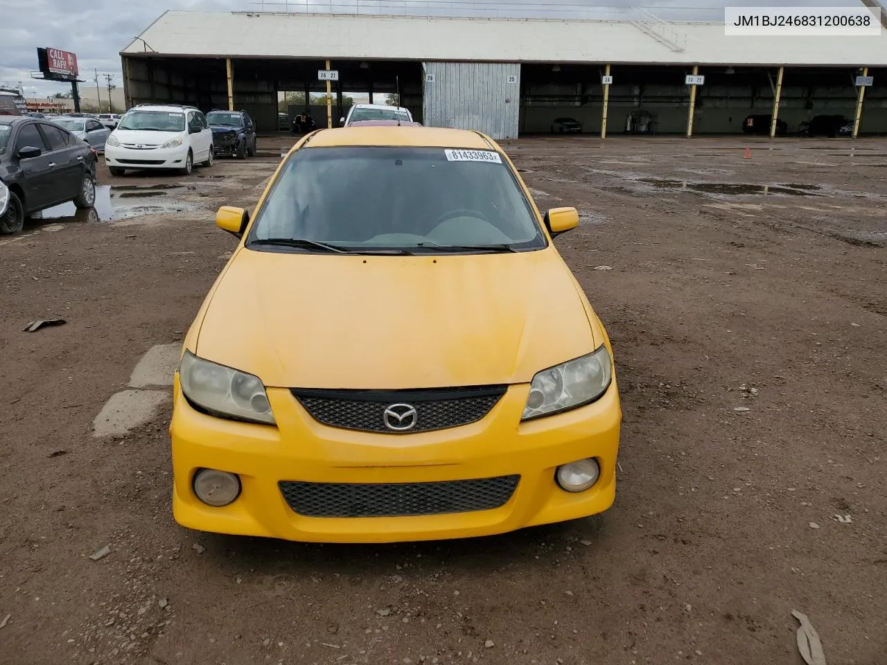 2003 Mazda Protege Pr5 VIN: JM1BJ246831200638 Lot: 43215515