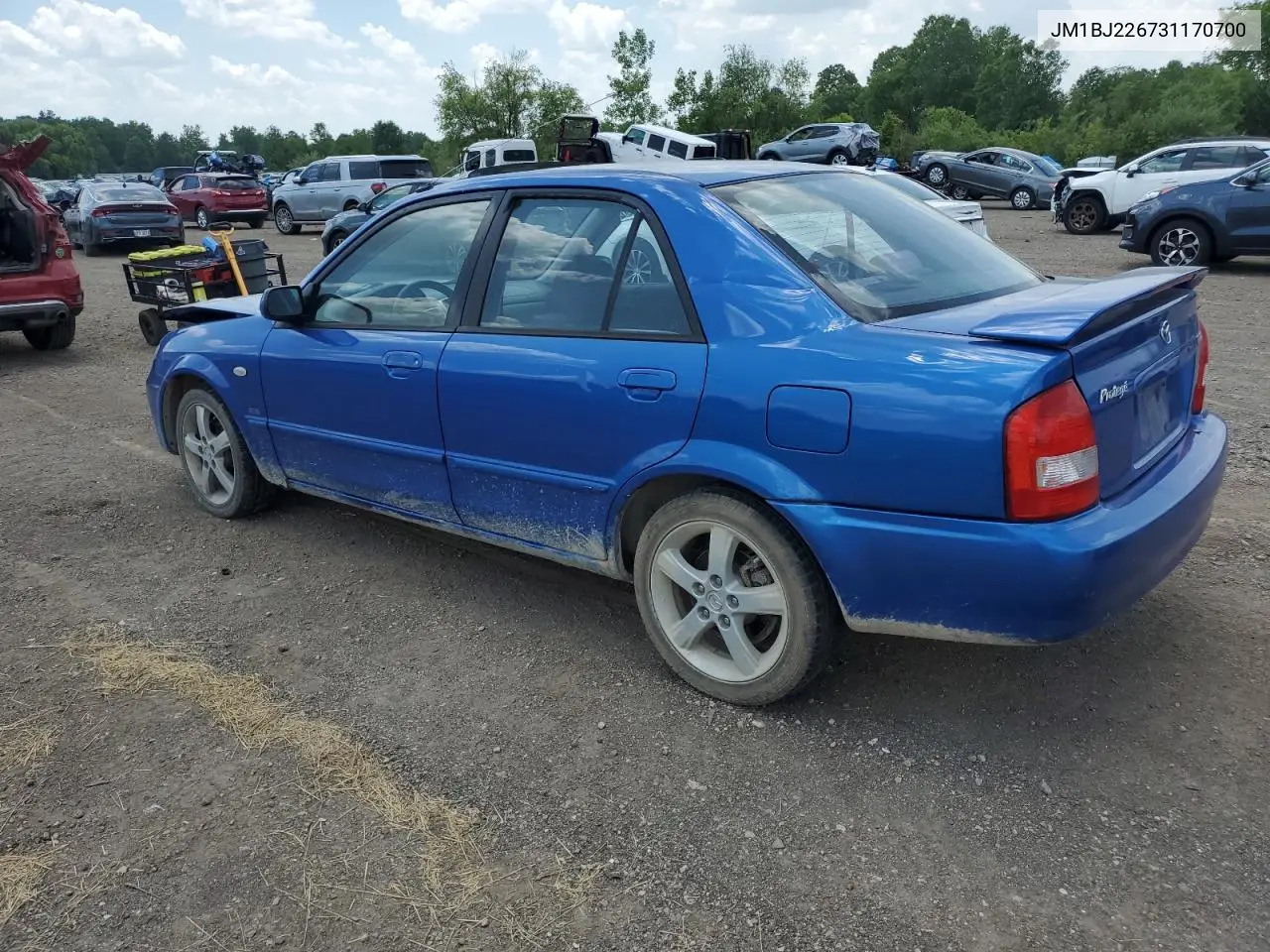 2003 Mazda Protege Dx VIN: JM1BJ226731170700 Lot: 62024475