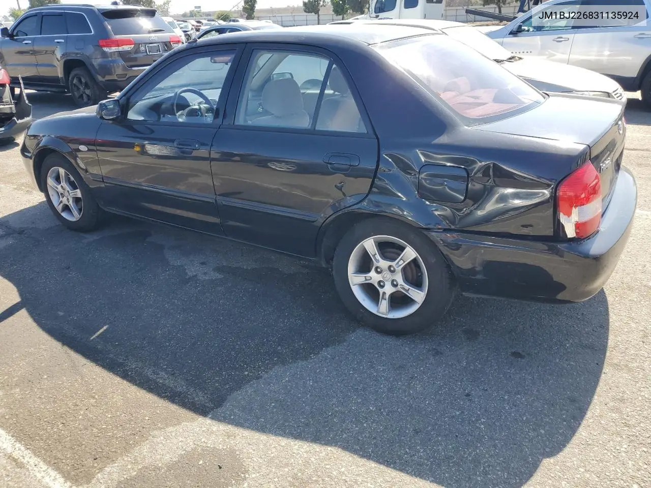 2003 Mazda Protege Dx VIN: JM1BJ226831135924 Lot: 63267265