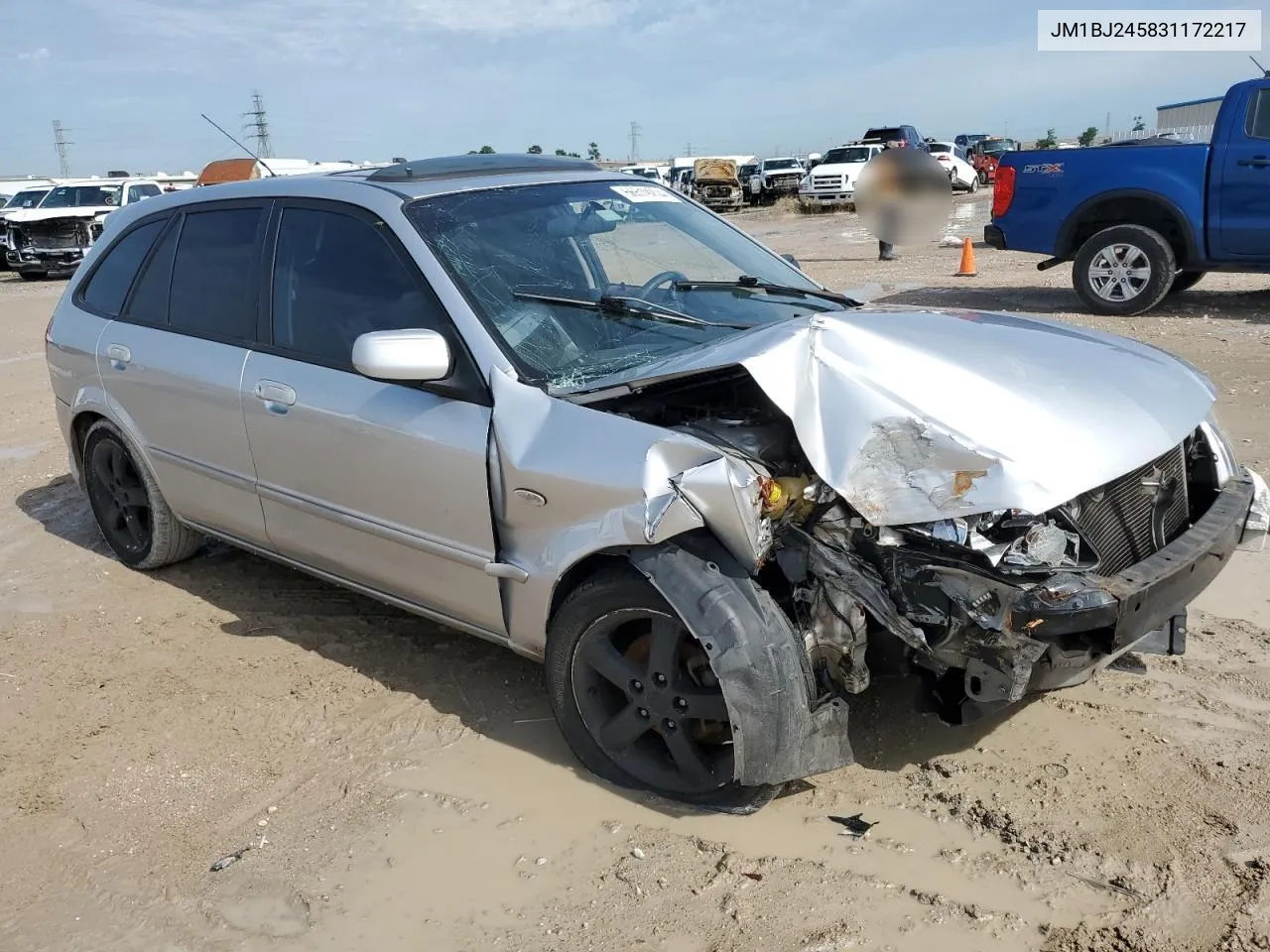 2003 Mazda Protege Pr5 VIN: JM1BJ245831172217 Lot: 77188184