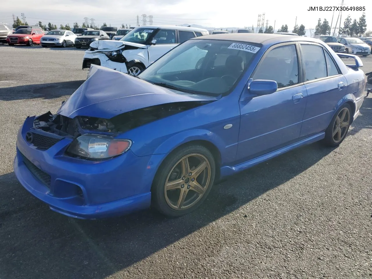 2003 Mazda Protege Speed VIN: JM1BJ227X30649885 Lot: 88852455