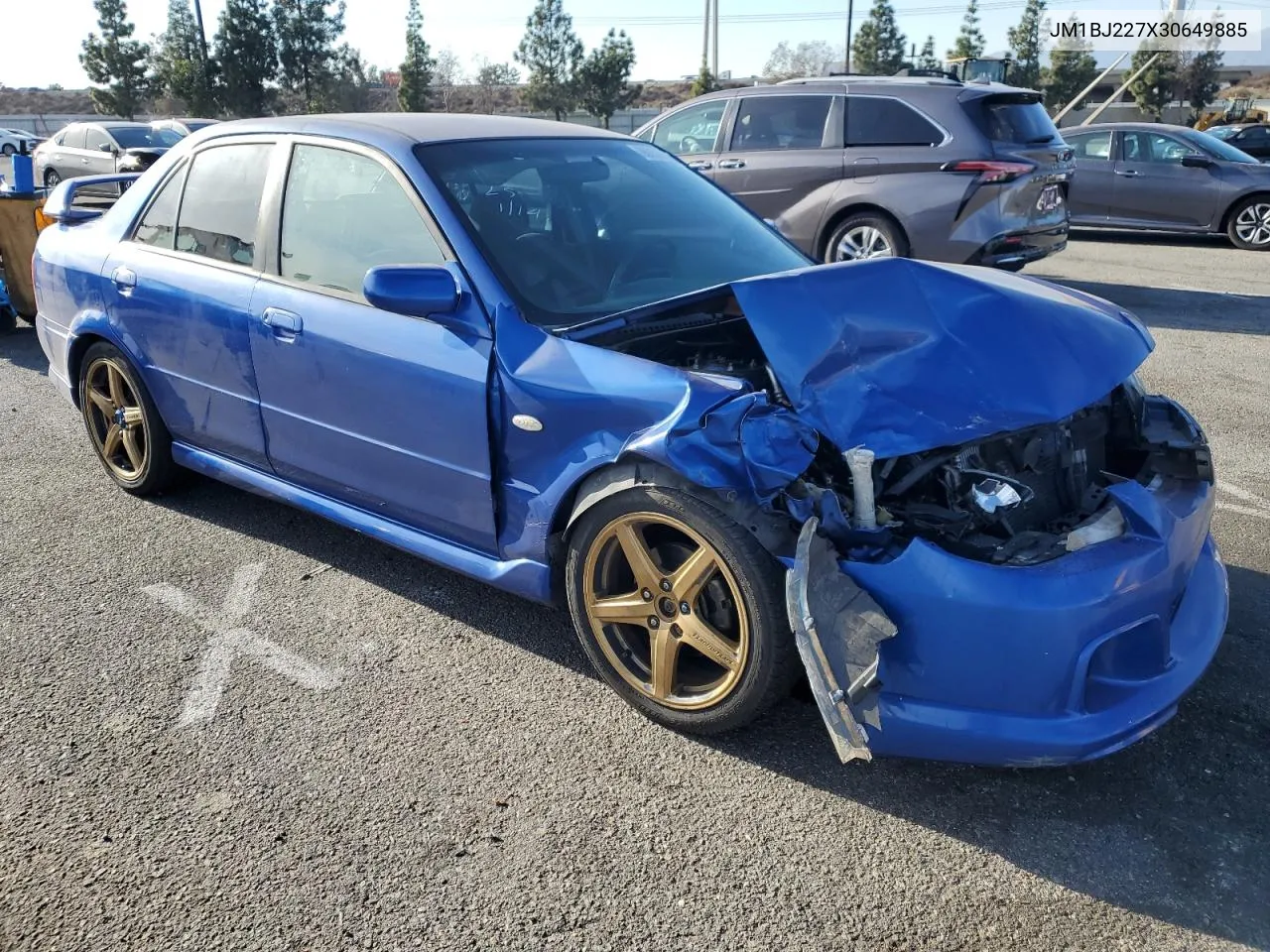 2003 Mazda Protege Speed VIN: JM1BJ227X30649885 Lot: 88852455