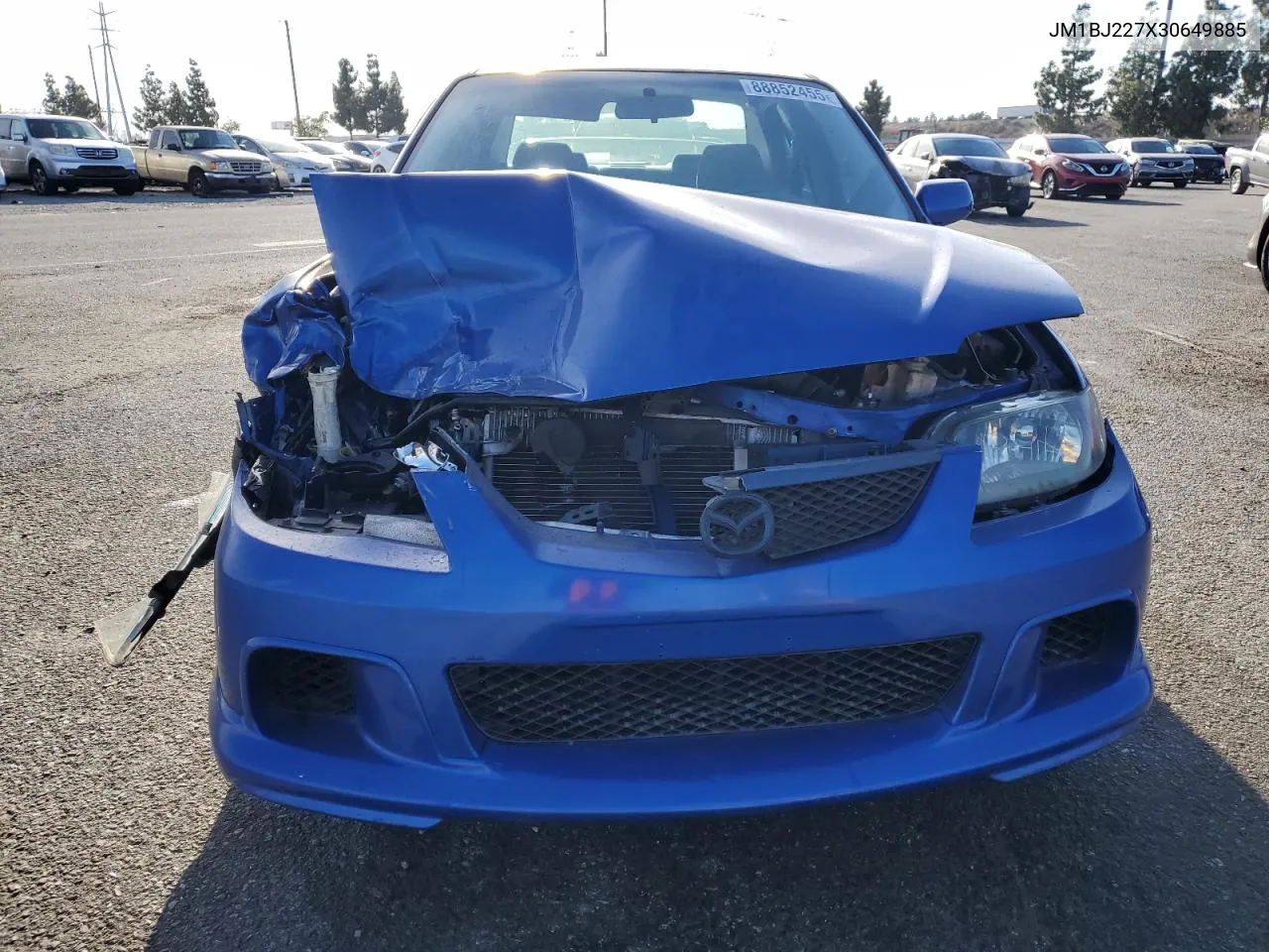 2003 Mazda Protege Speed VIN: JM1BJ227X30649885 Lot: 88852455