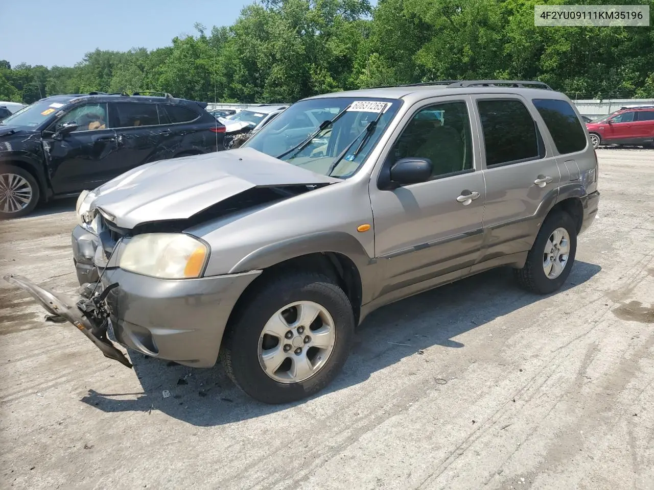 2001 Mazda Tribute Lx VIN: 4F2YU09111KM35196 Lot: 60631265