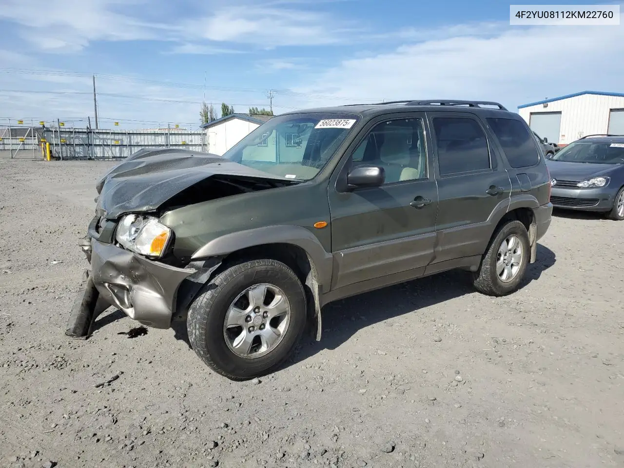 2002 Mazda Tribute Lx VIN: 4F2YU08112KM22760 Lot: 56023875