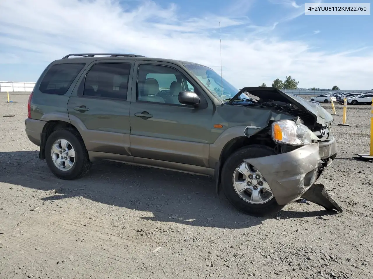 2002 Mazda Tribute Lx VIN: 4F2YU08112KM22760 Lot: 56023875