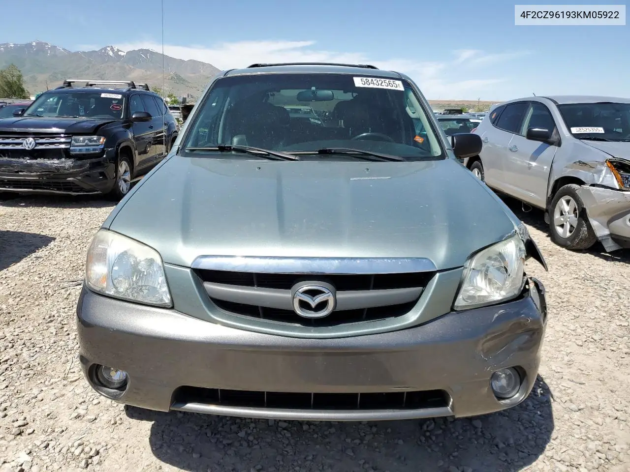 2003 Mazda Tribute Es VIN: 4F2CZ96193KM05922 Lot: 58432565