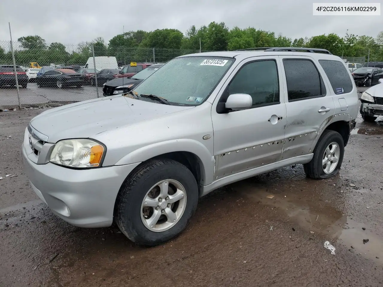 2006 Mazda Tribute S VIN: 4F2CZ06116KM02299 Lot: 55731325