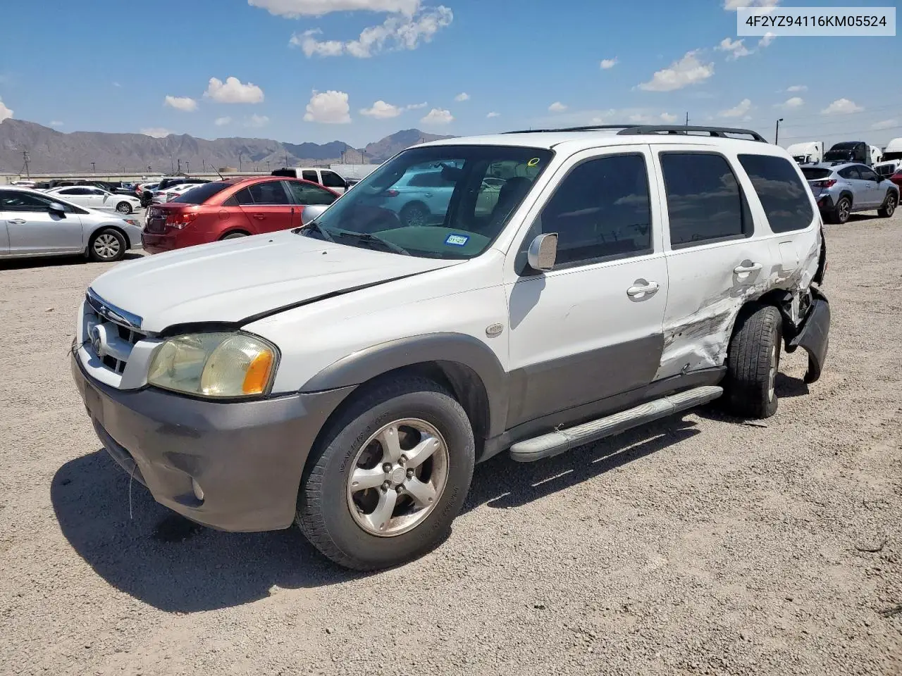 2006 Mazda Tribute S VIN: 4F2YZ94116KM05524 Lot: 64967365