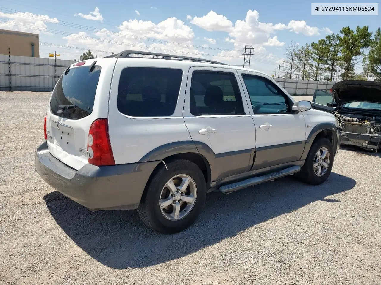 2006 Mazda Tribute S VIN: 4F2YZ94116KM05524 Lot: 64967365
