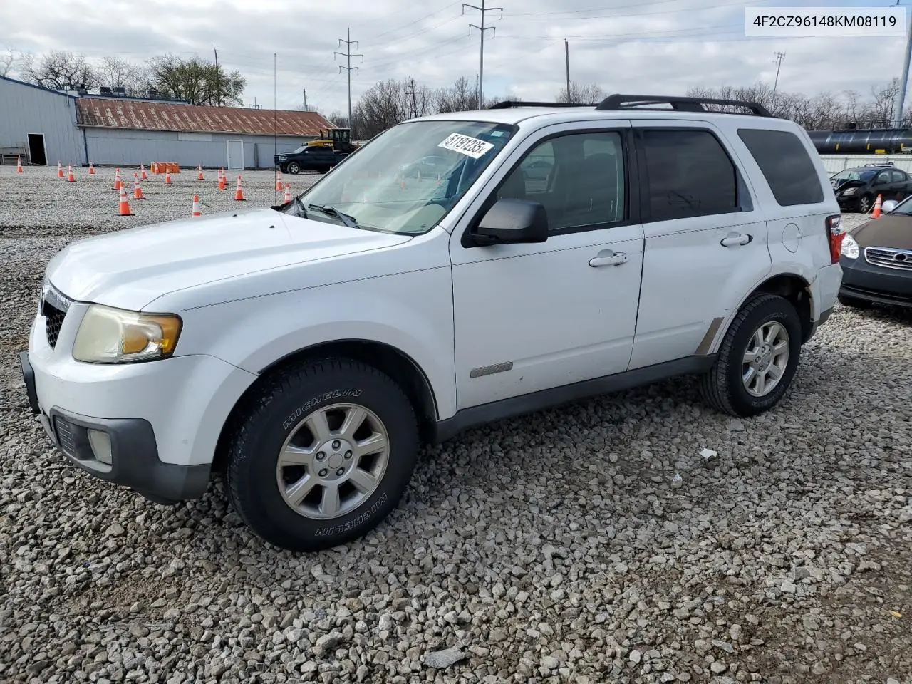 2008 Mazda Tribute S VIN: 4F2CZ96148KM08119 Lot: 51191235