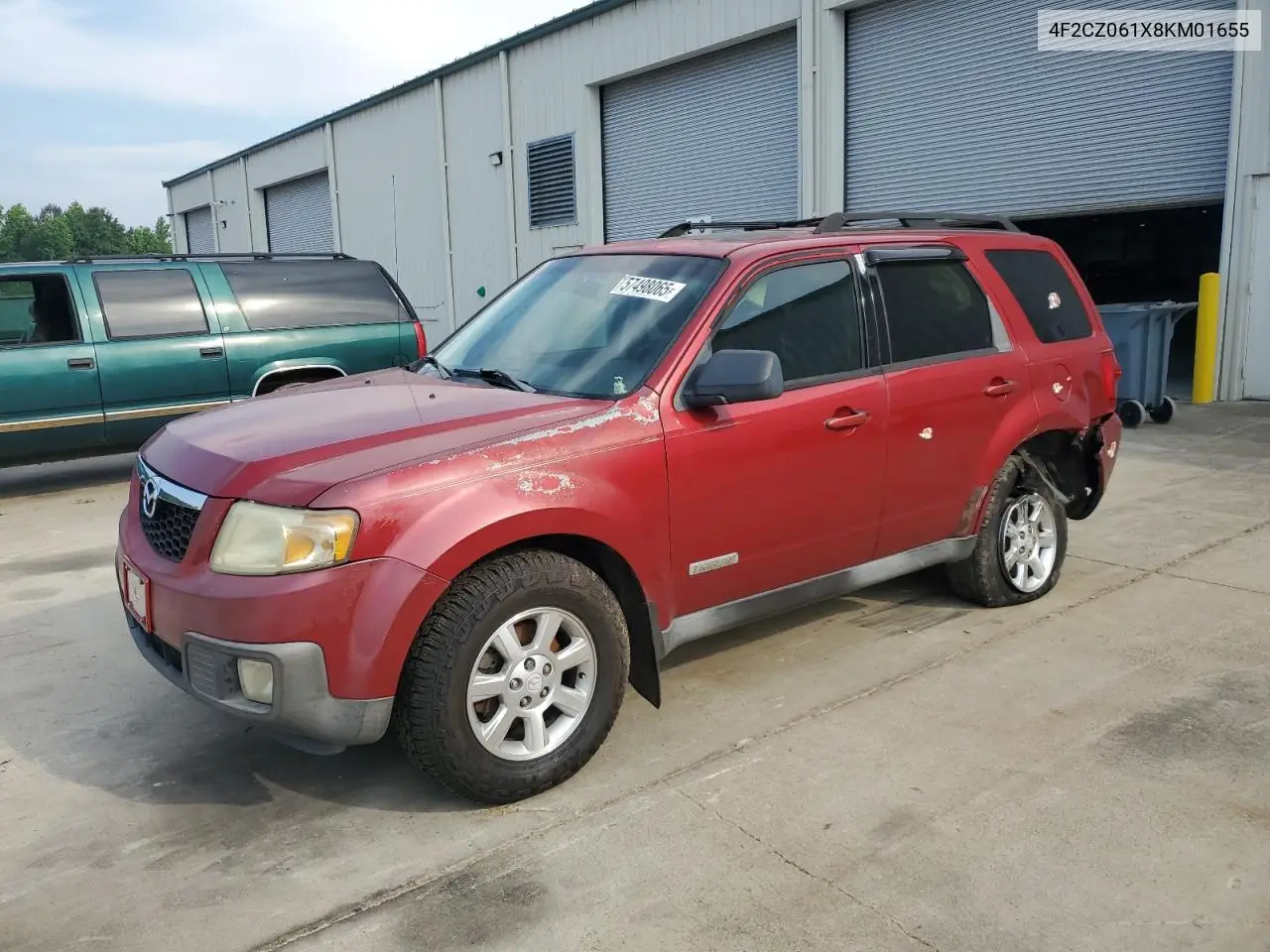 2008 Mazda Tribute S VIN: 4F2CZ061X8KM01655 Lot: 57498065