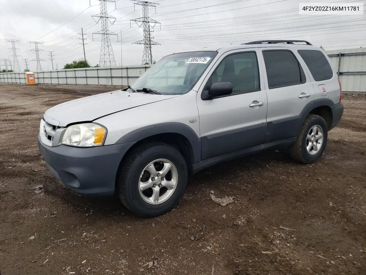 2008 Mazda Tribute I VIN: 4F2YZ02Z16KM11781 Lot: 58842175