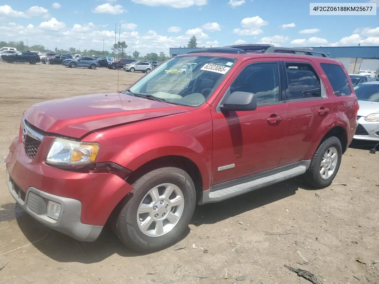 2008 Mazda Tribute S VIN: 4F2CZ06188KM25677 Lot: 62323065