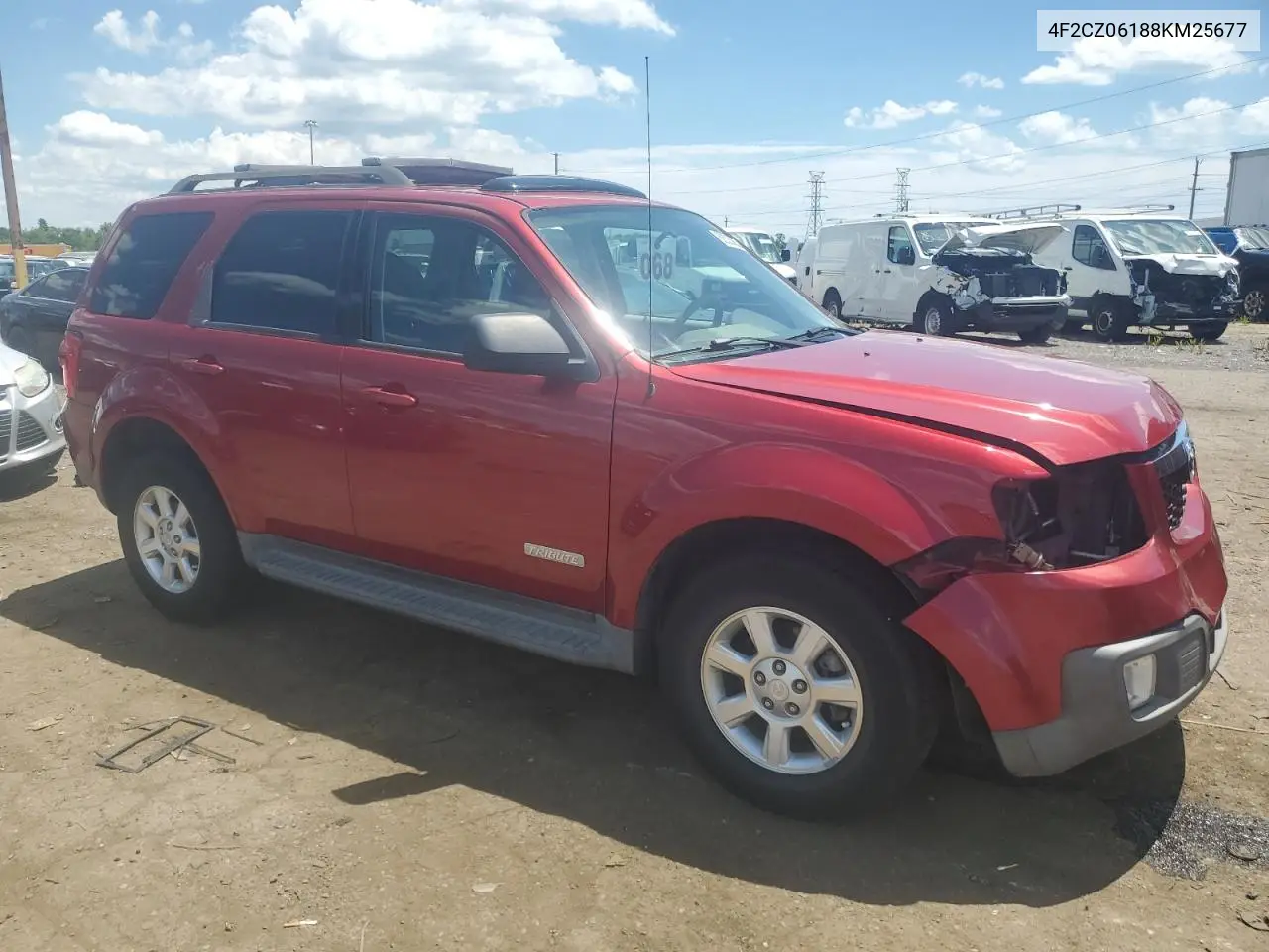 2008 Mazda Tribute S VIN: 4F2CZ06188KM25677 Lot: 62323065