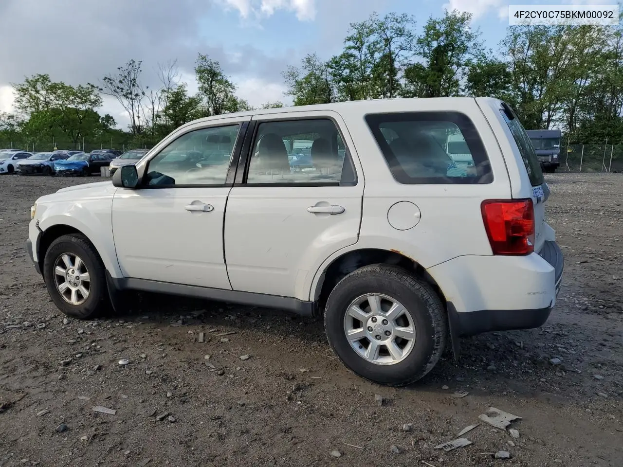 2011 Mazda Tribute I VIN: 4F2CY0C75BKM00092 Lot: 55659315