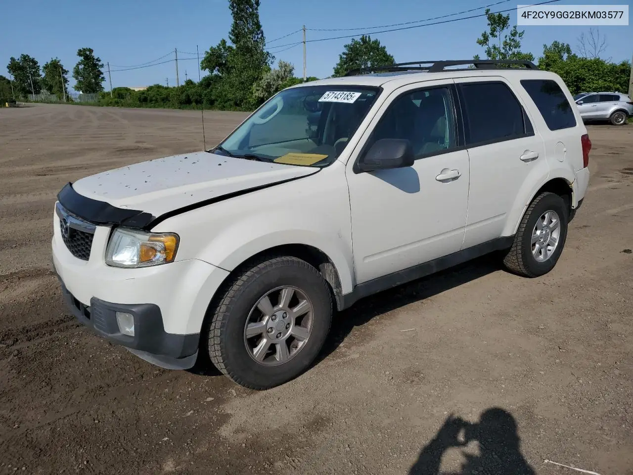 2011 Mazda Tribute S VIN: 4F2CY9GG2BKM03577 Lot: 57143185