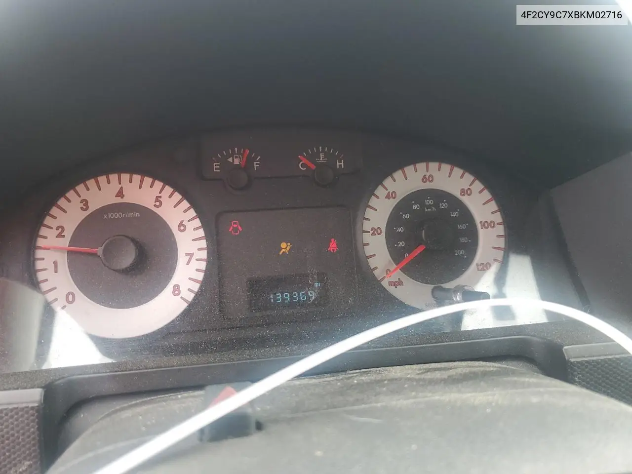 2011 Mazda Tribute I VIN: 4F2CY9C7XBKM02716 Lot: 60458885