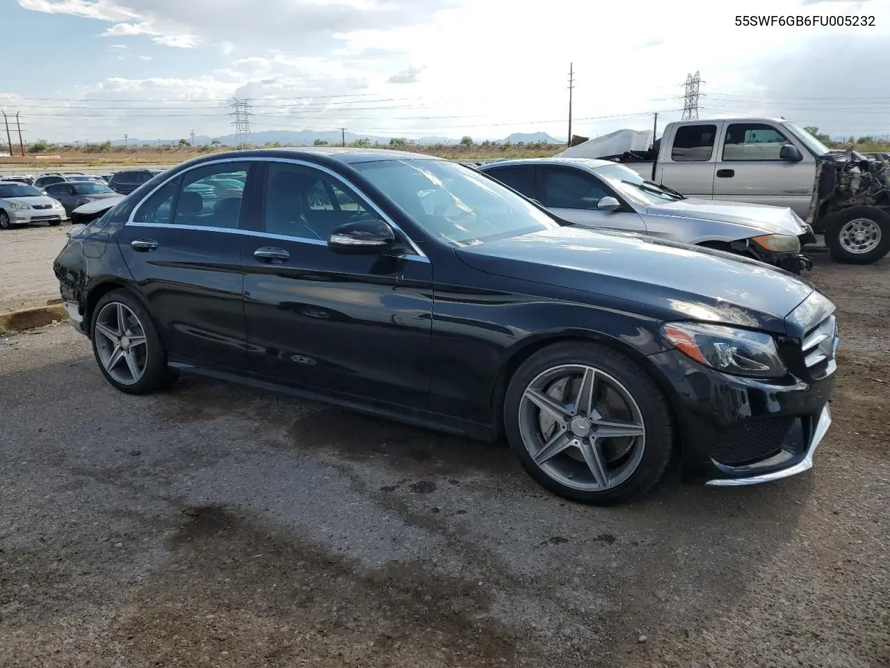 2015 Mercedes-Benz C 400 4Matic VIN: 55SWF6GB6FU005232 Lot: 65263725